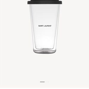 Saint Laurent Transparent Tumbler with Black Top